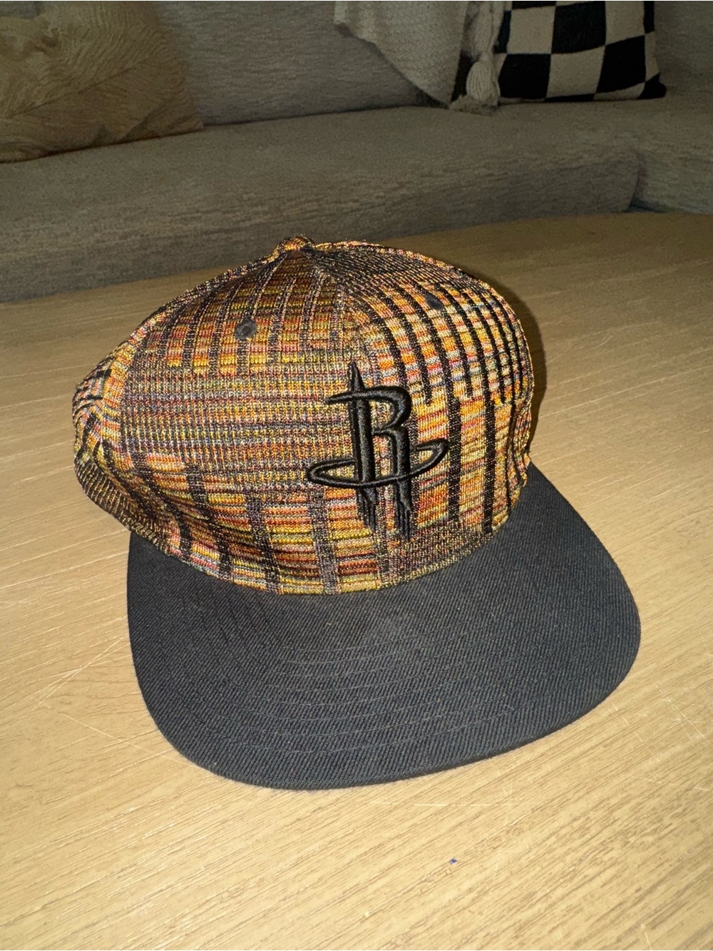Mitchell & Ness Houston Rockets Multicolor Knit Crown Snapback with Black Brim